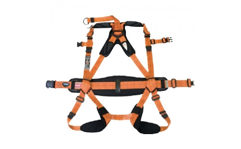 藤井電工（株）  R-503-N-PT-SY-LL-BX  ツヨロン　フルハーネス安全帯『彩』　朱色　ＬＬ寸