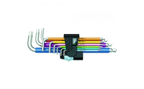 Ｗｅｒａ社  022669  Ｗｅｒａ　３９５０ＳＰＫＬ／９　ステンレス　マルチカラーヘックスキーセット