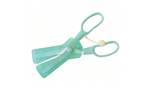 長谷川刃物（株）  AC-145-G  キャナリー　安心カバーハサミ　グリーン