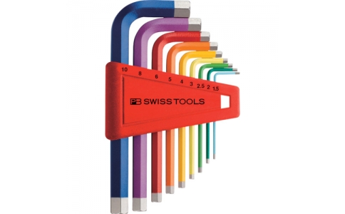 ＰＢスイスツールズ社  210H-10RB  ＰＢスイスツールズ　【長期欠品中】六角棒レンチ９本セット　レインボー（パックナシ）