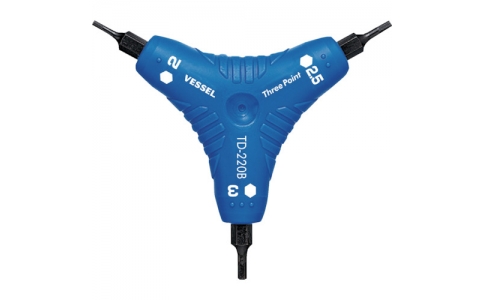 （株）ベッセル  TD-220B  ベッセル　スリーポイント　ヘックスドライバー　Ｎｏ．ＴＤ－２２０Ｂ（Ｈ２／Ｈ２．５／Ｈ３）
