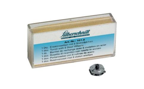 Ｂｏｈｌｅ社  BO101.0  ボーレ　ガラスカッター　Ｓｉｌｂｅｒｓｃｈｎｉｔｔ（Ｒ）　用替え刃６枚付きタレット　１３０