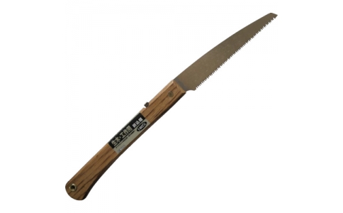 角利産業（株）  12054  ＫＡＫＵＲＩ　利蔵　焼木柄　折込鋸　生木、工作用　１８０ｍｍ