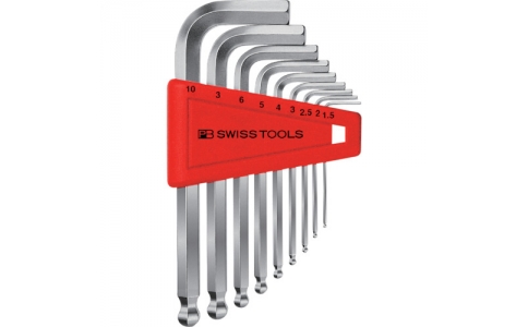 ＰＢスイスツールズ社  212H-10  ＰＢスイスツールズ　ボール付六角棒レンチセット（パックナシ）