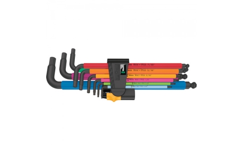 Ｗｅｒａ社  022640  Ｗｅｒａ　【長期欠品中】六角棒レンチセット２　９本組（インチサイズ）