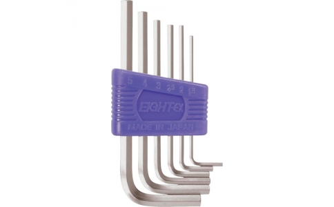 （株）エイト  RS-6  エイト　六角棒スパナ　標準寸法　６本セット　１．５～６ｍｍ