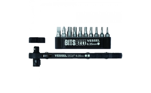 （株）ベッセル  TX-11  ベッセル　トルクス板ラチェッドライバー　Ｎｏ．ＴＸ－１１（ビット１０本組）