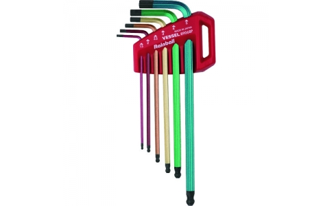 （株）ベッセル  8906BP  ベッセル　レインボールＬ型レンチ　８９０６ＢＰ　６本組