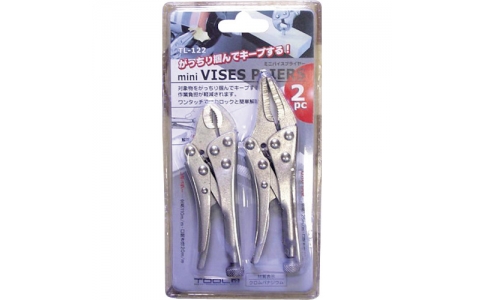 （株）アイガーツール  TL-122  アイガーツール　ＴＯＯＬＸ２　ミニバイスプライヤー２Ｐ