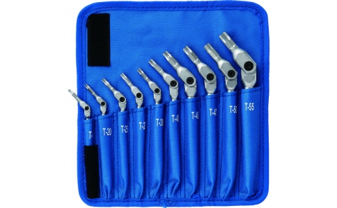 ボンダス・ジャパン（株）  SP10-IC-22  ボンダス　ヘックスローブレンチ　ＨＥＸ　ＰＲＯ　ピボットヘッド　トルクスレンチセット　１０本組（Ｔ１５－Ｔ５５）