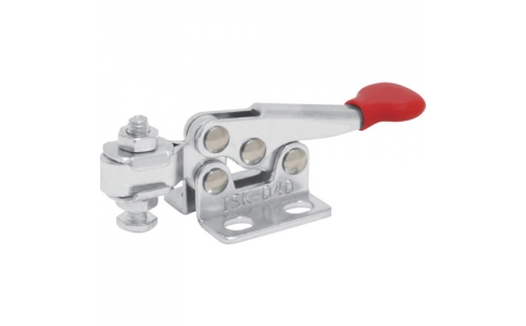 育良精機（株）  ISK-040-2S  育良　下方押え型トグルクランプ　ステンレスタイプ水平ハンドル（３１１０３）