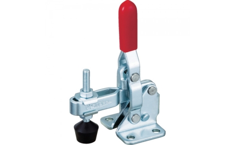 （株）スーパーツール  TDV150F  スーパー　下方押え型トグルクランプ（垂直ハンドル式）　全長：７６ｍｍ　締付力：０．５ｋＮ