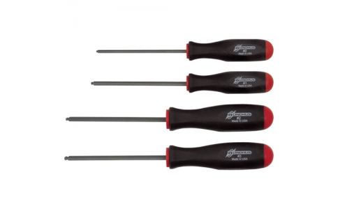 ボンダス・ジャパン（株）  BRX4  ボンダス　ボールポイント・スクエアー（四角）ドライバー　セット４本組（＃０－＃３）