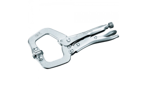 （株）ロブテックス  VC150S  エビ　バイスプライヤー　Ｃ型（皿付）　１６５ｍｍ