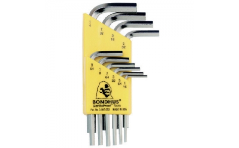 ボンダス・ジャパン（株）  WLX10  ボンダス　六角ショートＬ－レンチセット　１０本組