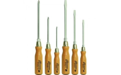 ボンダス・ジャパン（株）  95715W  ボンダス　木柄貫通ドライバー（六角ボルスター付）セット