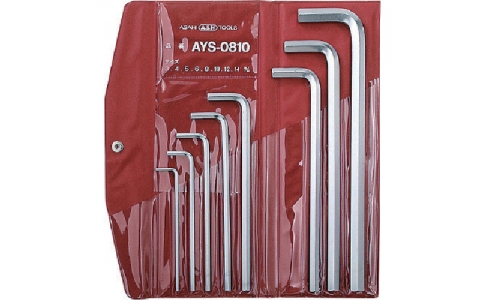 旭金属工業（株）  AYS0810  ＡＳＨ　メッキロング六角棒レンチセット８本組