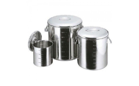 スギコ産業（株）  SH-4640D  スギコ　１８－８目盛付深型キッチンポット　内蓋式　４００ｘ４００