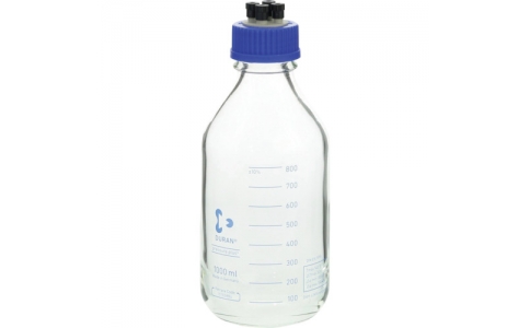 柴田科学（株）  017270-1000A  ＳＩＢＡＴＡ　ＨＰＬＣねじ口びん　４ポートキャップ付　１Ｌ　（２個入）