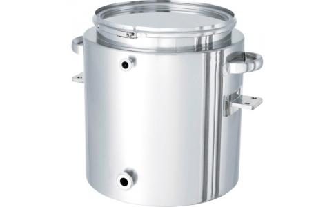 日東金属工業（株）  KTT-CTL-J-BRK-39  日東　片テーパー型ジャケット密閉容器　バンド式　ブラケット付　４５Ｌ