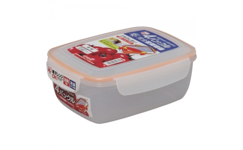 アイリスオーヤマ(株)  4BKMY-1310  IRIS 4バックル完全密閉容器 1310ml オレンジ