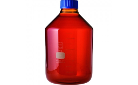 柴田科学(株)  017250-110000  SIBATA ねじ口びん 10L GLS80 茶 青キャップ付