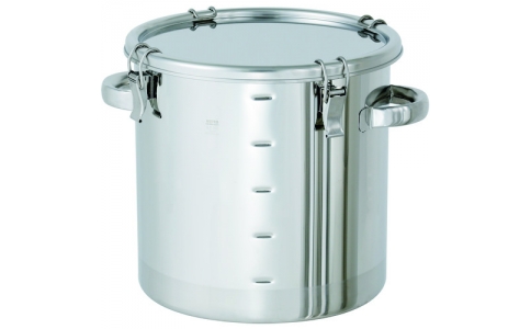 日東金属工業（株）  CTH-M-PTFE-30  日東　ステンレス密閉容器　目盛付（クリップ式／ＰＴＦＥ）　２０Ｌ