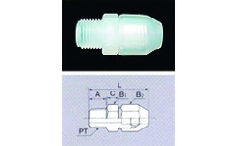 東京硝子器械（株）  457-17-77-22  ＴＧＫ　ハーフ・ユニオン　１／４ｉｎ　ＰＴ１／４　ＰＰ　１０入