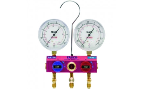 （株）イチネンＴＡＳＣＯ  TA122GBH-2V  タスコ　Ｒ４１０Ａ　Ｒ３２用　ボールバルブ式マニホールドボディ