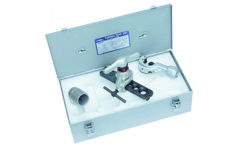 （株）スーパーツール  TS456WH  スーパー　チュービングツールセット（偏芯式）フィードハンドル型　新冷媒・新規格対応　インチサイズ用