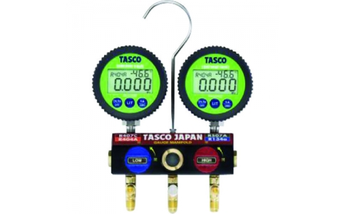 （株）イチネンＴＡＳＣＯ  TA124DW-2  タスコ　Ｒ４０４Ａ　Ｒ４０７Ｃ　Ｒ１３４ａ用ボールバルブ式デジタルゲージマニホールドキット