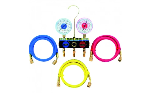 （株）イチネンＴＡＳＣＯ  TA120KH-2  タスコ　Ｒ２２　Ｒ１２　Ｒ５０２用ボールバルブ式ゲージマニホールドキット