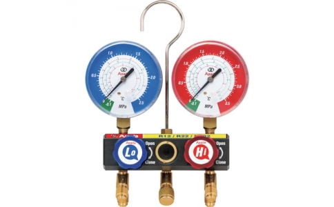 アサダ（株）  AY180C  アサダ　マニホールドＡＤキット　Ｒ１２、Ｒ２２、Ｒ５０２　ケース付　１５２ｃｍ