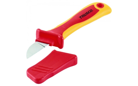 トラスコ中山（株）  TZEN-200S  ＴＲＵＳＣＯ　絶縁電工ナイフ（ストレート刃タイプ）　２００ｍｍ