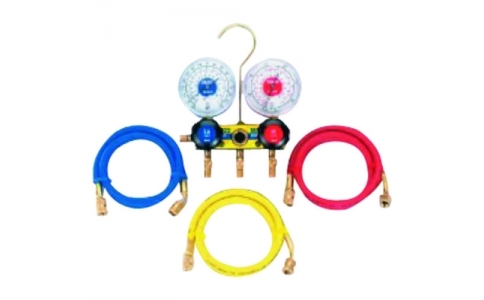 （株）イチネンＴＡＳＣＯ  TA120A-2  タスコ　Ｒ２２　Ｒ１２　Ｒ５０２用サイトグラス付スリーゲージマニホールドキット