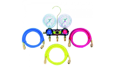 （株）イチネンＴＡＳＣＯ  TA124AH-2  タスコ　Ｒ４０４Ａ　Ｒ４０７Ｃ　Ｒ５０７Ａ　Ｒ１３４ａ用サイトグラス付ゲージマニホールドキット