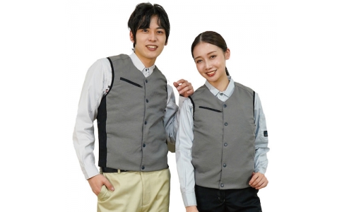 （株）岡潮  OK40223-3L  岡潮　手洗い洗濯できる発熱ベスト４０２２３グレー（ウェアのみ）　３Ｌ