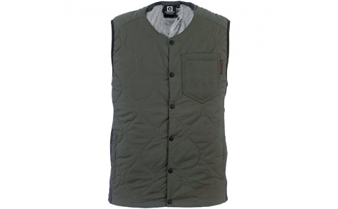 （株）岡潮  G-8079-ARMY-3L_61480001  岡潮　電熱ベスト＋モバイルバッテリー１０，０００ｍＡｈセット　Ｇ－８０７９　アーミー　３Ｌ