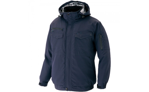 アイトス（株）  AZ8971-008-5L  アイトス　防寒ブルゾン（男女兼用）　裏地アルミプリント　ネイビー　５Ｌ