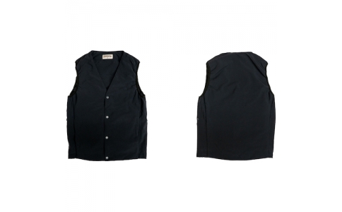 （株）岡潮  OK40236-3L-61480001  岡潮　手洗い洗濯できる発熱ベスト４０２３６濃紺　３Ｌ　＋モバイルバッテリー１０，０００ｍＡｈセット