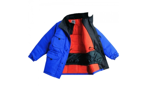 （株）サンエス  BO8000-4-L  サンエス　冷蔵庫用防寒コート　ブルー色　Ｌサイズ