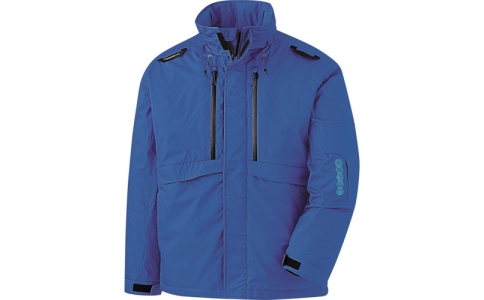 ミドリ安全（株）  VE2053UE-LL  ミドリ安全　ベルデクセル　ハーネス対応防寒ジャケット　ＶＥ２０５３上　ブルー　ＬＬ