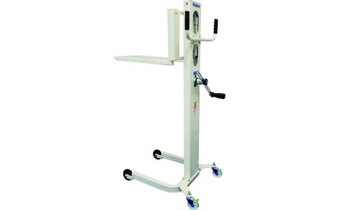 京町産業車輌（株）  CL60  ＫＳＫ　フォーク式リフター　キャリーリフト　後車輪自在ストッパー付　均等荷重６０ｋｇ　ハンドル回転数１３回