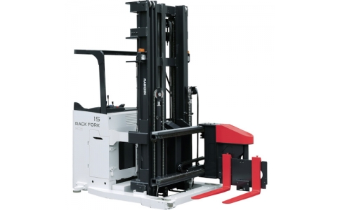 三菱ロジスネクスト（株）  RACKFORK RFTL15A-80-550  三菱ロジスネクスト　スリーウェイフォークリフト（ラックフォーク）