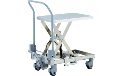 トラスコ中山（株）  HLF-S50A  ＴＲＵＳＣＯ　アルミハンドリフター５０ｋｇ（足踏み油圧式）３５０Ｘ５７０