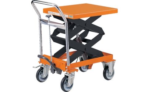 トラスコ中山（株）  HLF-500W  ＴＲＵＳＣＯ　ハンドリフター高楊程積載５００板寸６００×５００