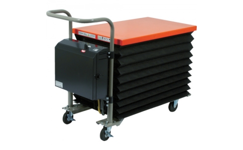 トラスコ中山（株）  HDL-HD2558PJ  ＴＲＵＳＣＯ　ローリフター台車　２５０ｋｇ　５２０Ｘ８５０　電動昇降式　蛇腹付