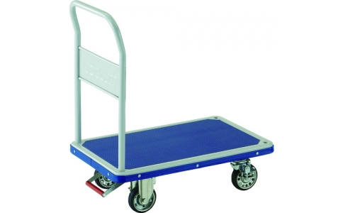 トラスコ中山（株）  202NJKB4  ＴＲＵＳＣＯ　プレス製台車　ドンキーカート　固定式８１０×５１０　ピン式４輪ストッパー付