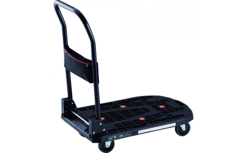 トラスコ中山（株）  MPK-720-NBK  ＴＲＵＳＣＯ　樹脂台車　カルティオ　折畳　７８０Ｘ４９０　黒　布製ポケット付