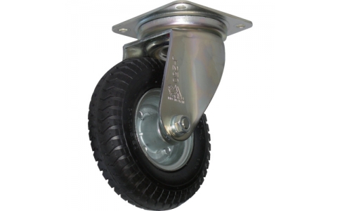 トラスコ中山（株）  SARJ-220  ＴＲＵＳＣＯ　鋼鉄製運搬車用空気タイヤ　プレス金具自在Φ２２０（２．５０－４）